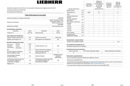 Garrafeira de envelhecimento Liebherr WKV166