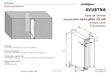 Garrafeira de vinhos vintage AVU8TNA