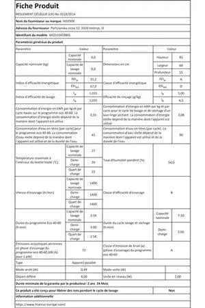 Máquina de lavar e secar roupa Hisense WD5I1045BBQ 10,5 kg / 6 kg