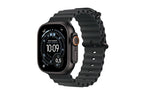 Apple Watch Ultra 3 GPS + Cellular 49mm, caixa em titânio preto com bracelete preta oceano