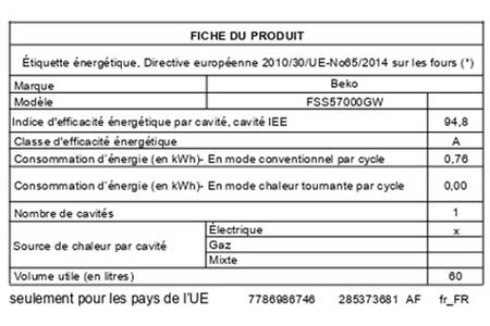 Placa vitrocerâmica Beko FSS57000GW
