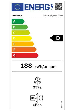 Congelador vertical Liebherr FND 505I-22