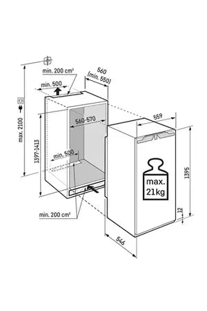 Congelador vertical Liebherr SIFNDI 4556-22 - Encastrado, 140 cm