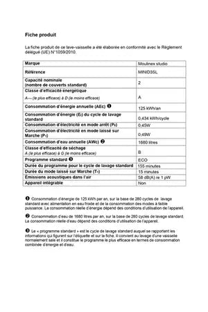 Mini máquina de lavar loiça Moulinex Studio MINID3SL