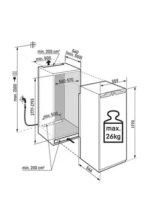 Congelador vertical Liebherr SIFNAD 5188 617 - Encastrado, 178 cm