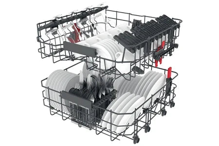 Máquina de lavar loiça de instalação livre Whirlpool WH3FC14BN70X em aço inoxidável