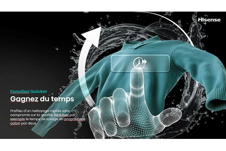 Máquina de lavar e secar roupa Hisense WD5I1045BBQ 10,5 kg / 6 kg