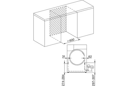 Máquina de secar roupa Miele TSD 643 WP com bomba de calor, 9 kg
